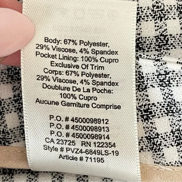 ❌SOLD❌ Aritzia Wilfred Kick Flare Pant High-Waisted Gingham Trouser Pant size 6 - Picture 10 of 11